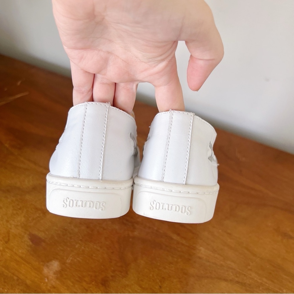 Soludos • Woven Leather Platform Sneakers white slip on flatform boho summer - Picture 6 of 8